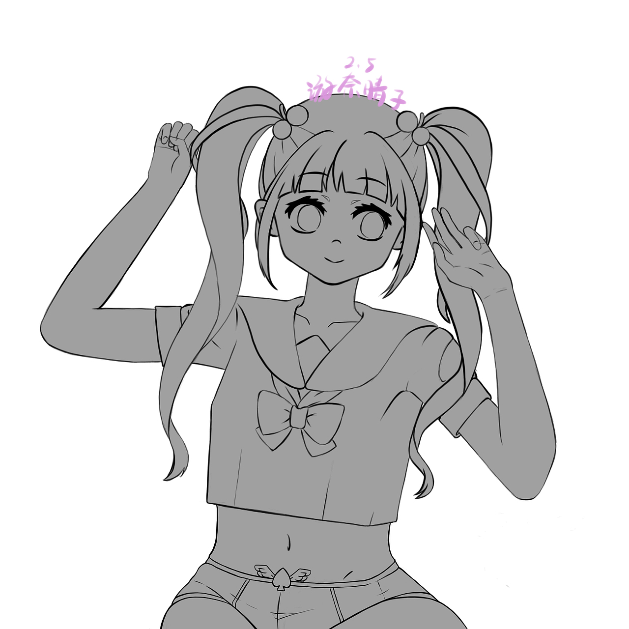 穴泽虹海：不知道大哥哥在干什么呢？（图ZNDAyNjEyNjYw） - 艺术插画 - 站酷设计师游奈晴子原创素材 - 站酷ZCOOL