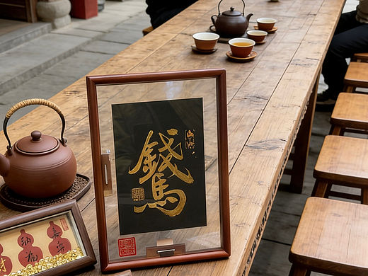 唐旅平 非遗金箔书法 马上有钱