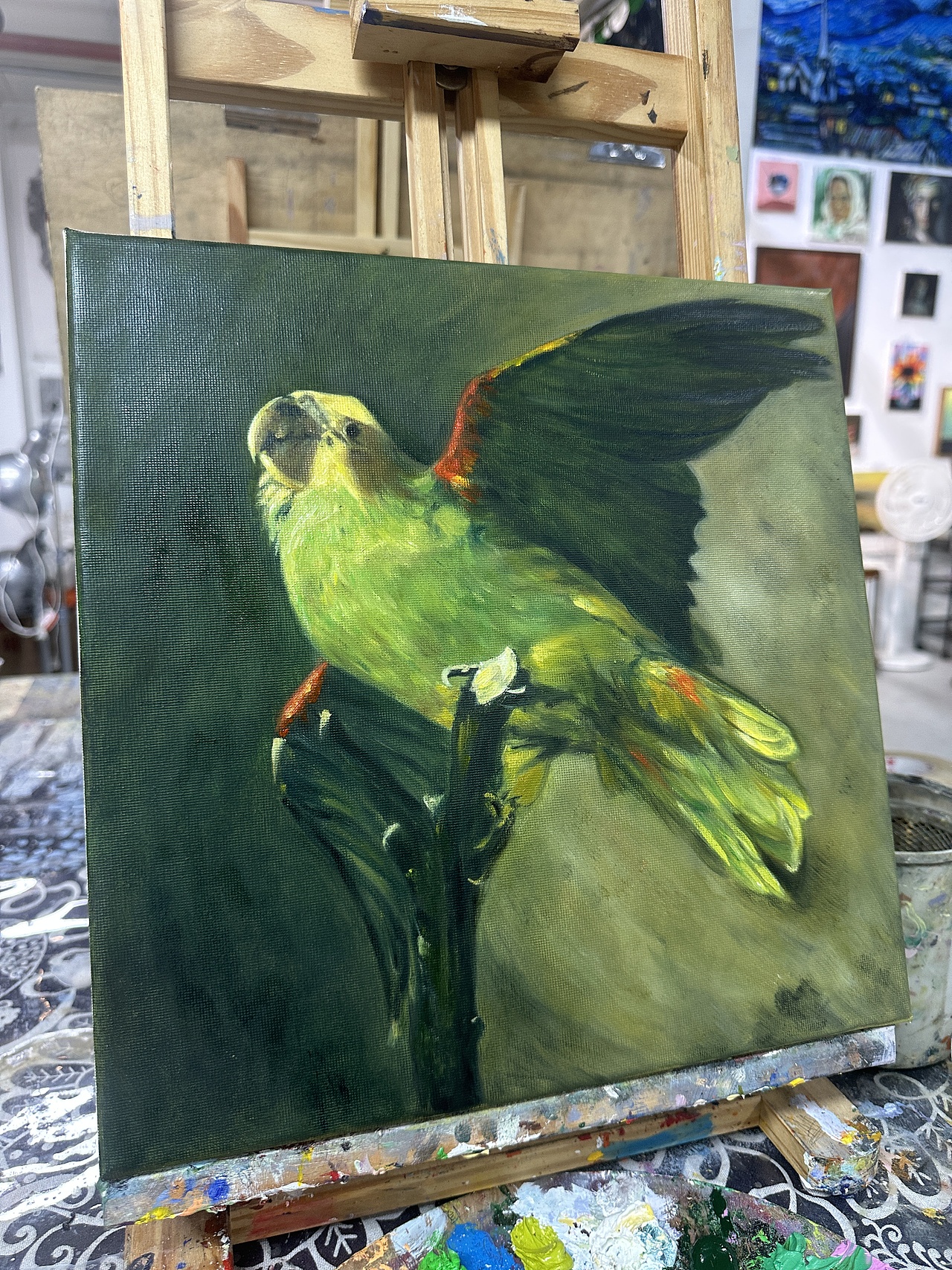 梵高的绿鹦鹉（图ZNDAyNjI1OTQw） - 绘画 - 站酷设计师灯灯灯灯灯deng原创素材 - 站酷ZCOOL