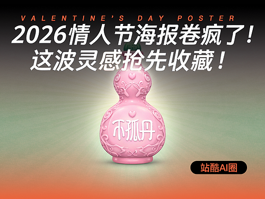 2026 情人节海报已经卷疯了！这波灵感我先收藏了！