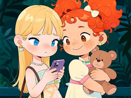 宝妈自己由插画