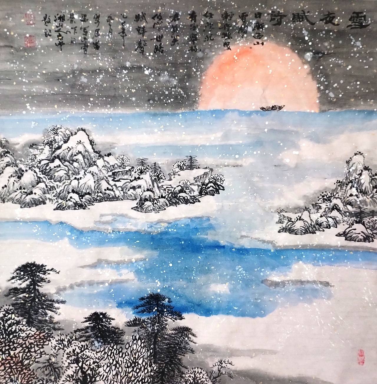 国画荷花-湖南国画家姚永丰-原创诗词国画（图ZNDAyNjQyMzMy） - 绘画 - 站酷设计师国画家诗人姚永丰原创素材 - 站酷ZCOOL