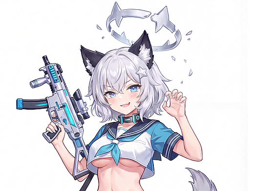 碧蓝档案角色设计1——狼谷（元气兽耳娘）