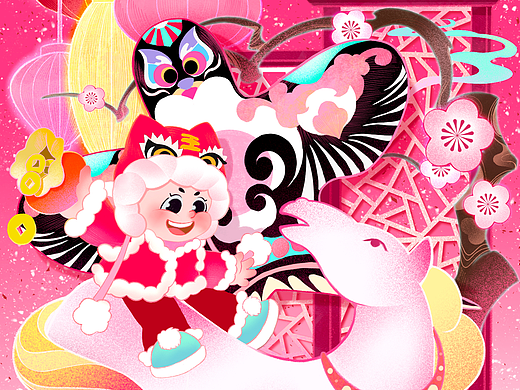 2026马年贺岁插画｜瑞马踏春（可授权）