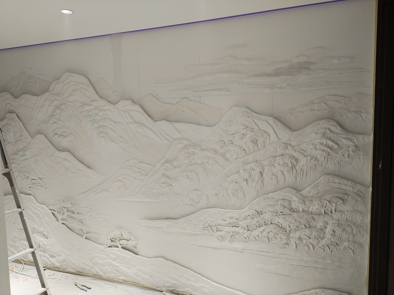 素色山水浮雕（图ZNDAyNjY0NDky） - 雕塑 - 站酷设计师十年七尹原创素材 - 站酷ZCOOL