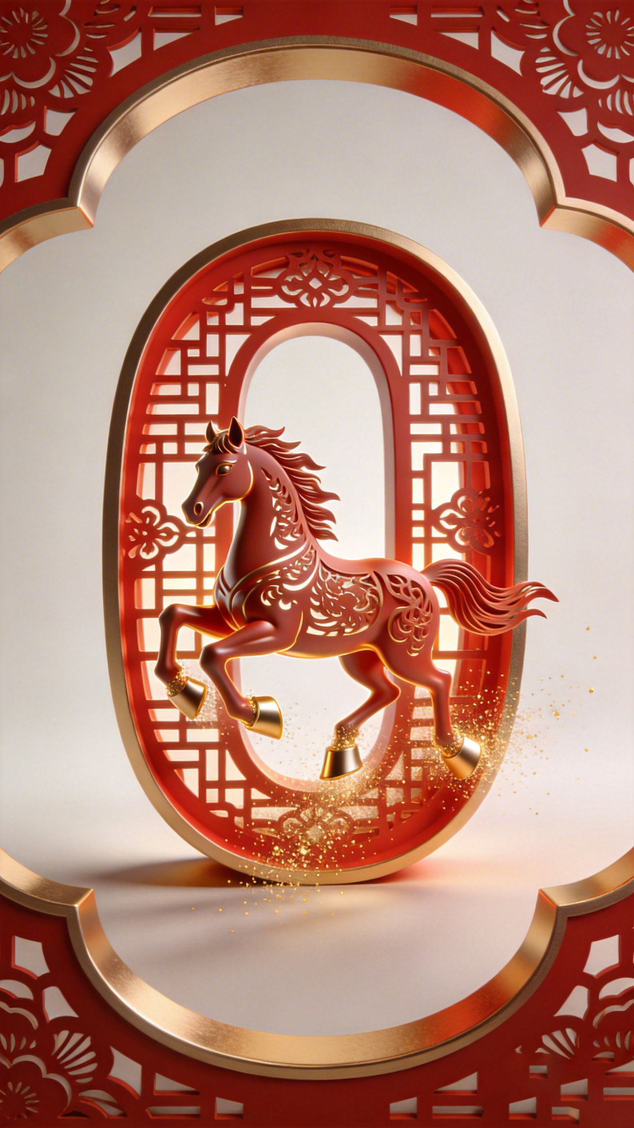 马年大吉 马年新春 喜上眉梢（图ZNDAyNjY4NDEy） - AI作品 - 站酷设计师porlin0322原创素材 - 站酷ZCOOL