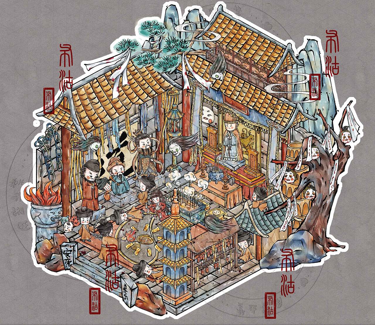 微恐造景（图ZNDAyNjY4NTYw） - 商业插画 - 站酷设计师木木王MMW原创素材 - 站酷ZCOOL