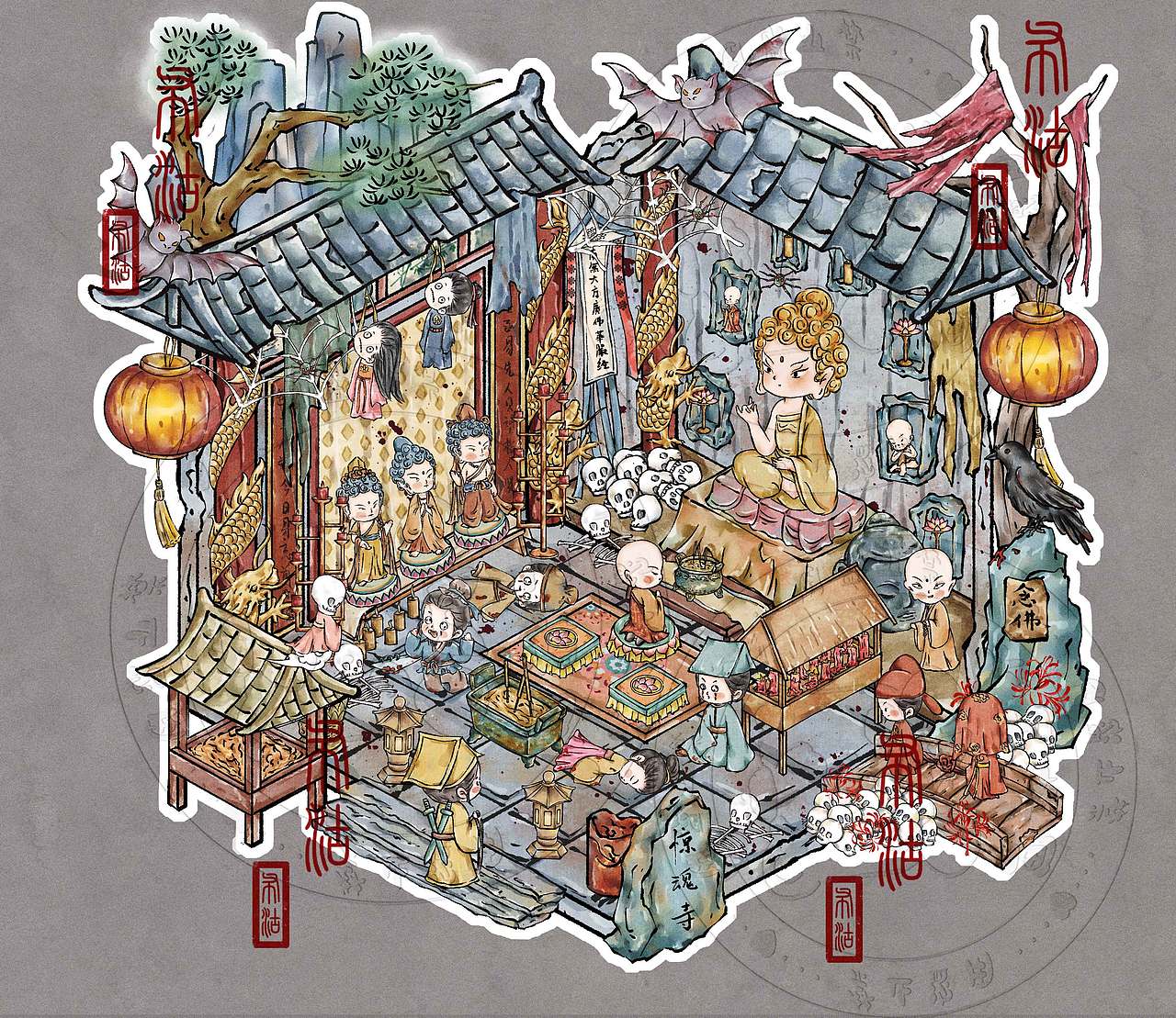 微恐造景（图ZNDAyNjY4NTY0） - 商业插画 - 站酷设计师木木王MMW原创素材 - 站酷ZCOOL