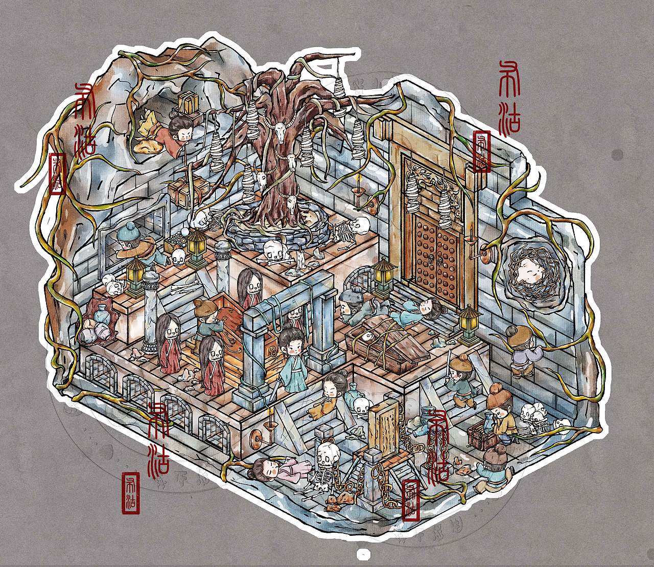 微恐造景（图ZNDAyNjY4NTcy） - 商业插画 - 站酷设计师木木王MMW原创素材 - 站酷ZCOOL
