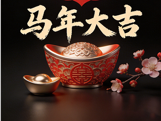 马年大吉 马年新春 喜上眉梢