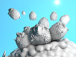 大學(xué)時(shí)期的畢設(shè)主體，胖嘟嘟的羊