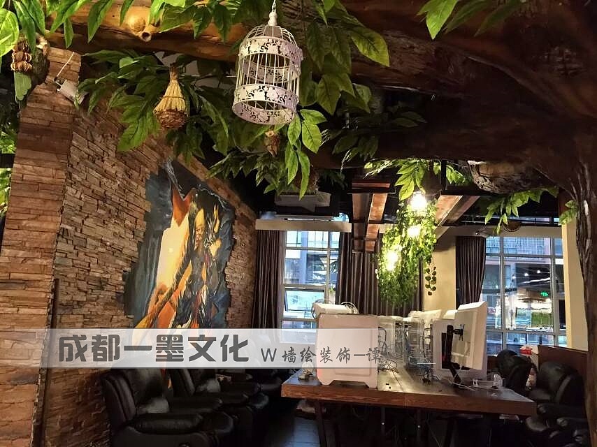 3D墙绘，网吧墙绘，网咖装修（图ZNDAyNjcxNjYw） - 绘画 - 站酷设计师成都墙绘壁画原创素材 - 站酷ZCOOL
