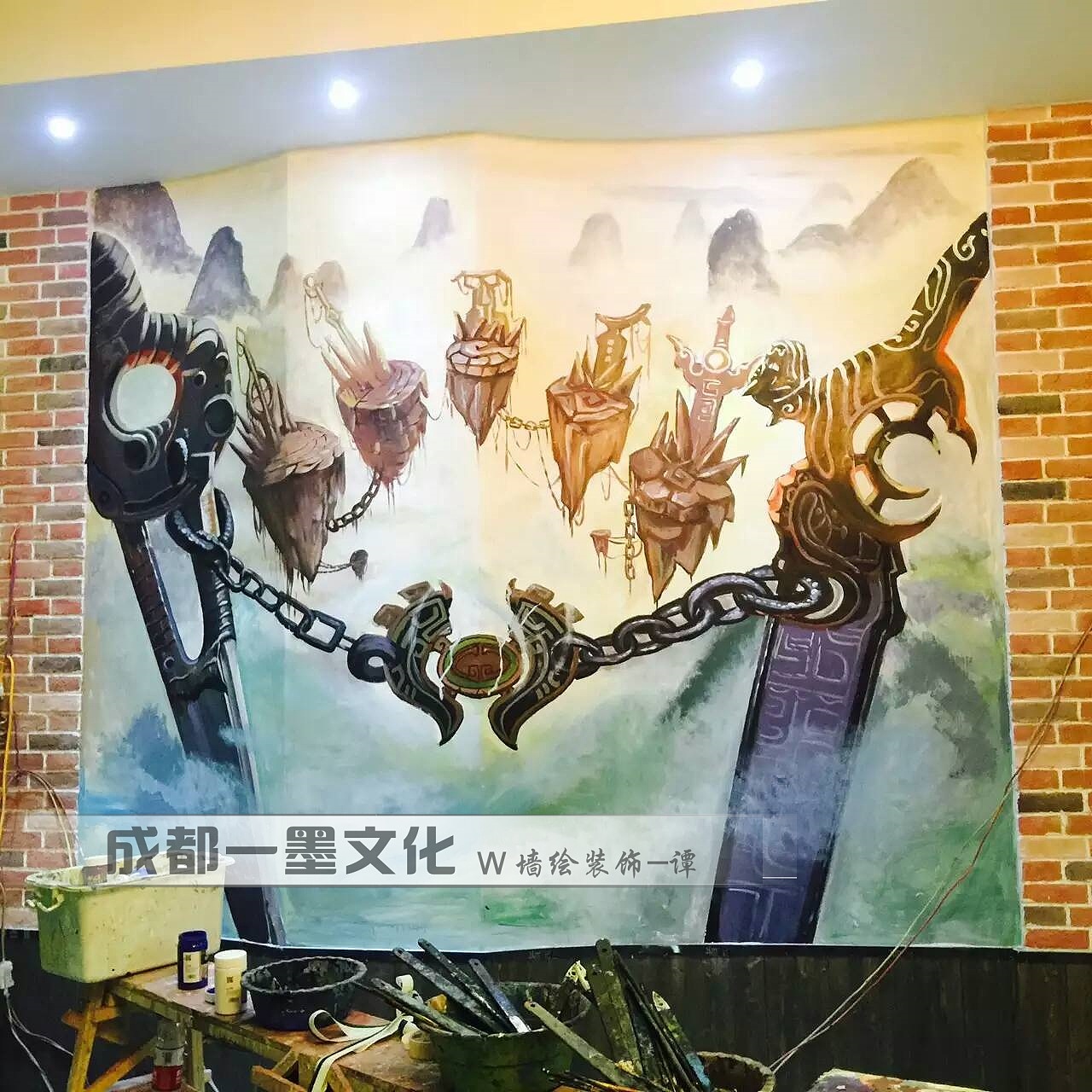 网吧涂鸦，网咖墙绘，四川墙绘（图ZNDAyNjcyMTQ4） - 绘画 - 站酷设计师成都墙绘壁画原创素材 - 站酷ZCOOL