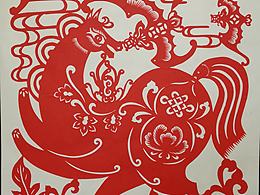 原创剪纸 福寿三多