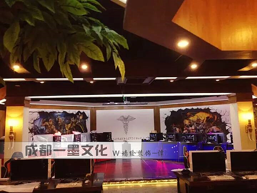 网吧墙绘，网咖墙绘，网咖装修