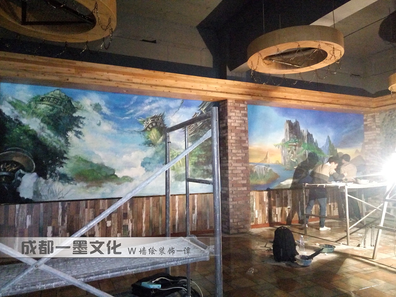 风景墙绘，成都墙绘，游戏插画（图ZNDAyNjc5MzUy） - 绘画 - 站酷设计师新农村墙绘原创素材 - 站酷ZCOOL