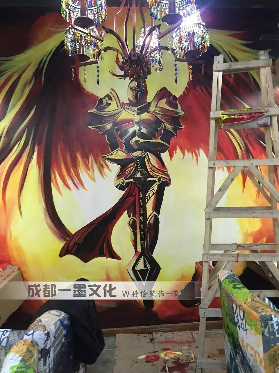 网吧墙绘，网吧壁画，网咖装修（图ZNDAyNjc5NjM2） - 绘画 - 站酷设计师新农村墙绘原创素材 - 站酷ZCOOL