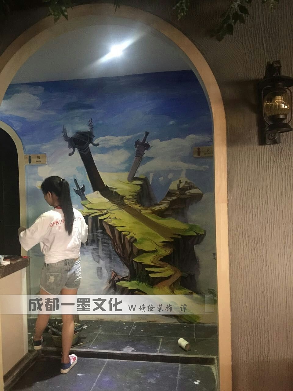 游戏插画，风景墙绘，成都墙绘（图ZNDAyNjgwODUy） - 绘画 - 站酷设计师新农村墙绘原创素材 - 站酷ZCOOL