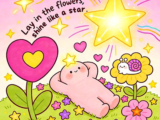 ?慢一點也沒關(guān)系，自在就好（個人主頁-ZNzMxNjM0NTI=） - 兒童插畫 - 站酷設(shè)計師嘟嘟_Dudu原創(chuàng)素材 - 站酷ZCOOL