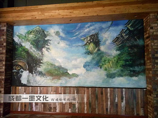 网吧墙绘，网咖墙绘，网咖装修