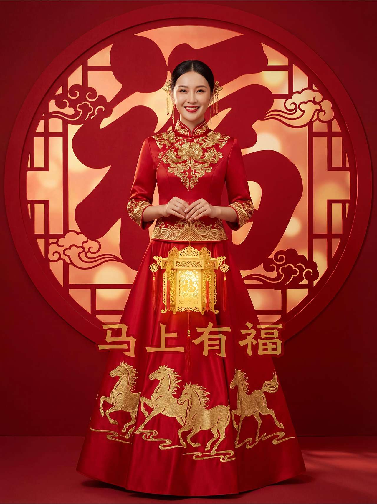 马年迎春，金马送福！（图ZNDAyNjkzMzM2） - AI作品 - 站酷设计师麦摄原创素材 - 站酷ZCOOL