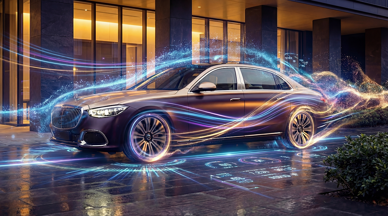 《光痕：Mercedes-Maybach 视觉海报 | 3D渲染作品》（图ZNDAyNjkzNzg4） - 其他三维 - 站酷设计师简泽一原创素材 - 站酷ZCOOL