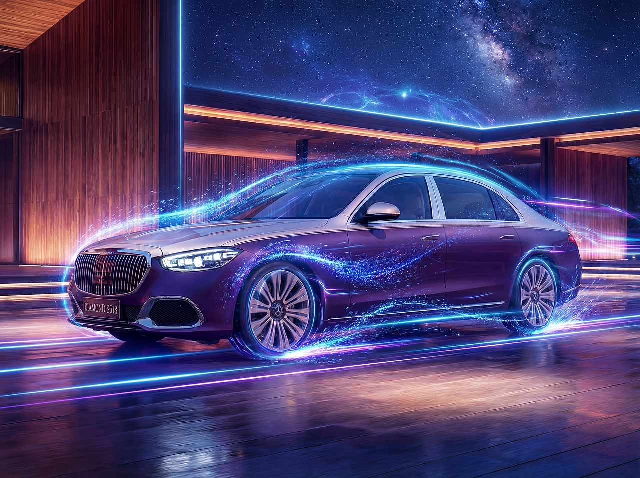 《光痕:Mercedes-Maybach 视觉海报 | 3D渲染作品》(图ZNDAyNjkzODMy) - 其他三维 - 站酷设计师简泽一原创素材 - 站酷ZCOOL