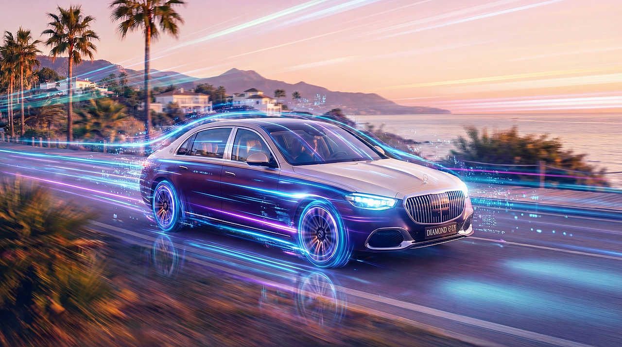 《光痕:Mercedes-Maybach 视觉海报 | 3D渲染作品》(图ZNDAyNjkzODc2) - 其他三维 - 站酷设计师简泽一原创素材 - 站酷ZCOOL
