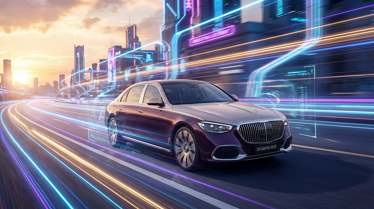 《光痕：Mercedes-Maybach 视觉海报 | 3D渲染作品》（图ZNDAyNjkzODg4） - 其他三维 - 站酷设计师简泽一原创素材 - 站酷ZCOOL