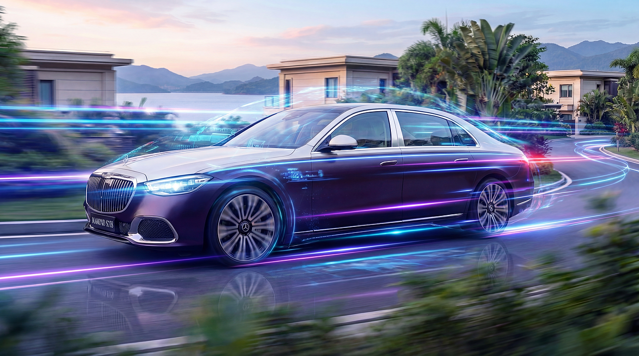 《光痕:Mercedes-Maybach 视觉海报 | 3D渲染作品》(图ZNDAyNjkzODk2) - 其他三维 - 站酷设计师简泽一原创素材 - 站酷ZCOOL