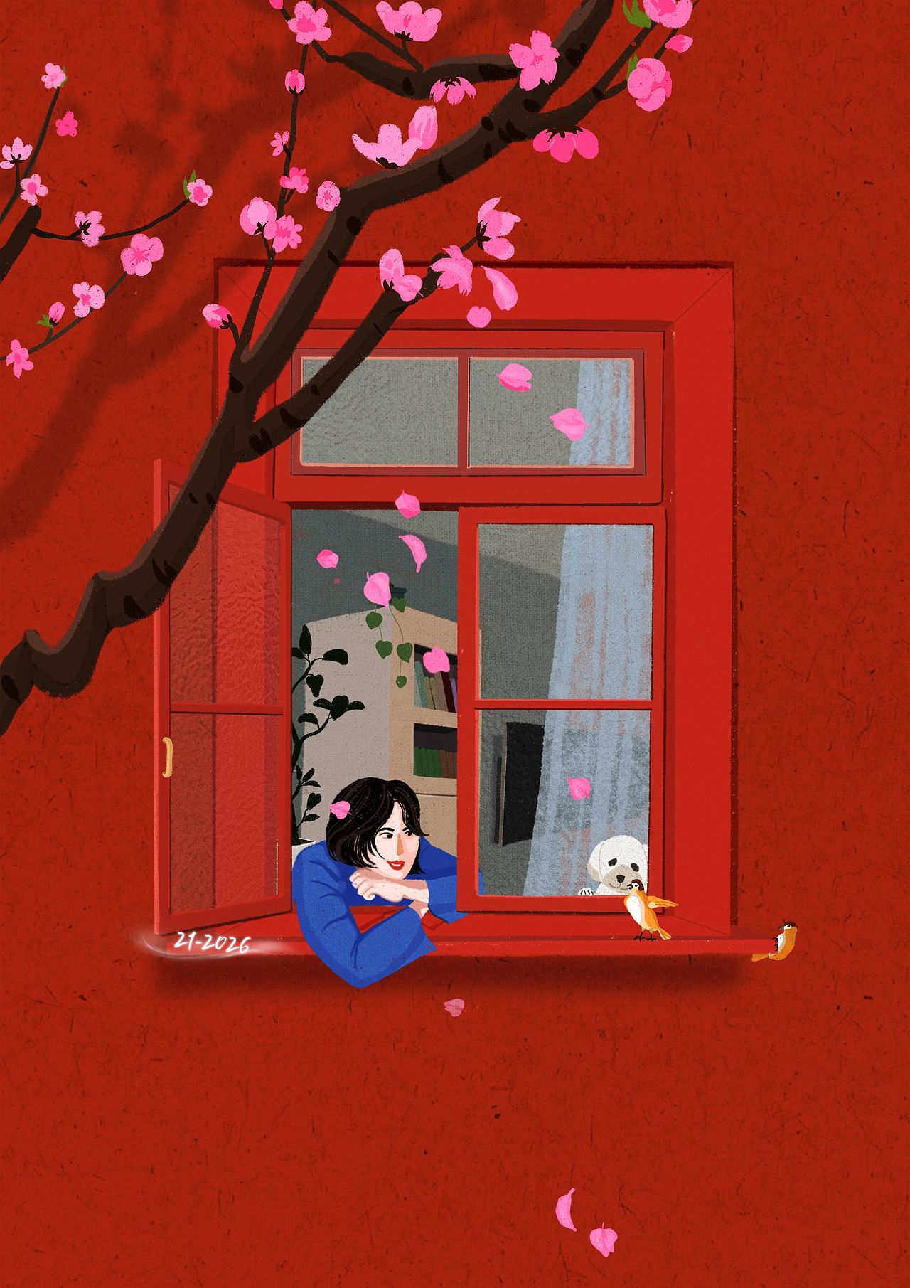 窗外有树（图ZNDAyNjk0MDcy） - 商业插画 - 站酷设计师21的插画生活原创素材 - 站酷ZCOOL