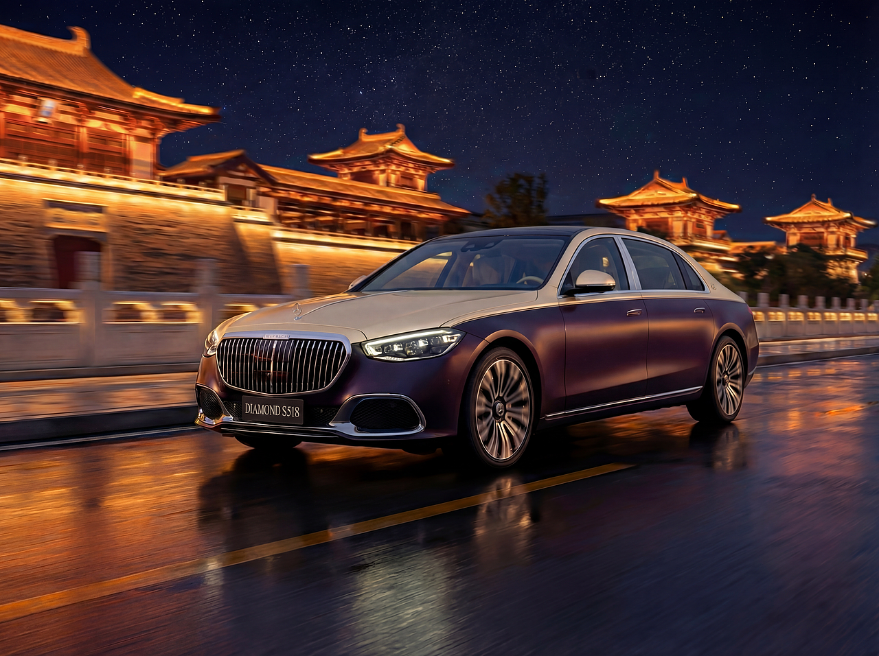 《光痕:Mercedes-Maybach 视觉海报 | 3D渲染作品》(图ZNDAyNjk0MTgw) - 其他三维 - 站酷设计师简泽一原创素材 - 站酷ZCOOL