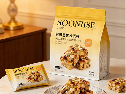 黑糖坚果沙琪玛包装设计