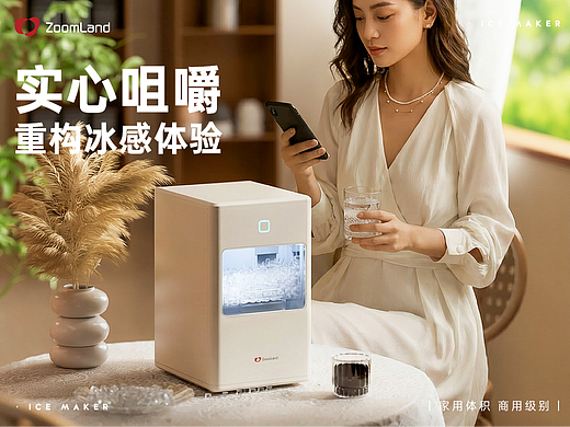 “咀嚼冰”小型商家两用制冰机详情