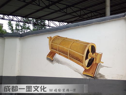 古代制茶，乡村文化墙，农村壁画