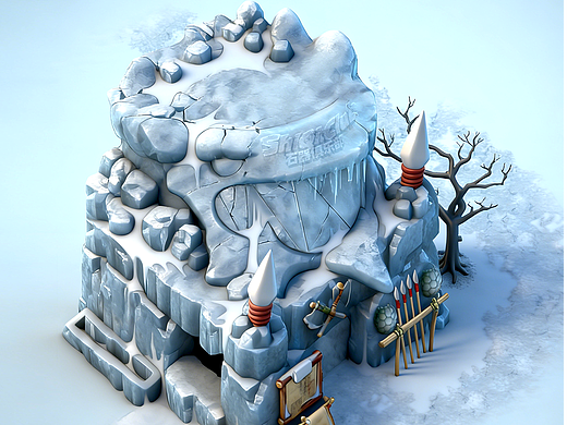 C4D练习石器时代系列建筑