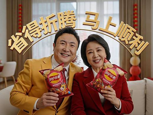 省得折腾，马上顺利！手搓乐事马年广告
