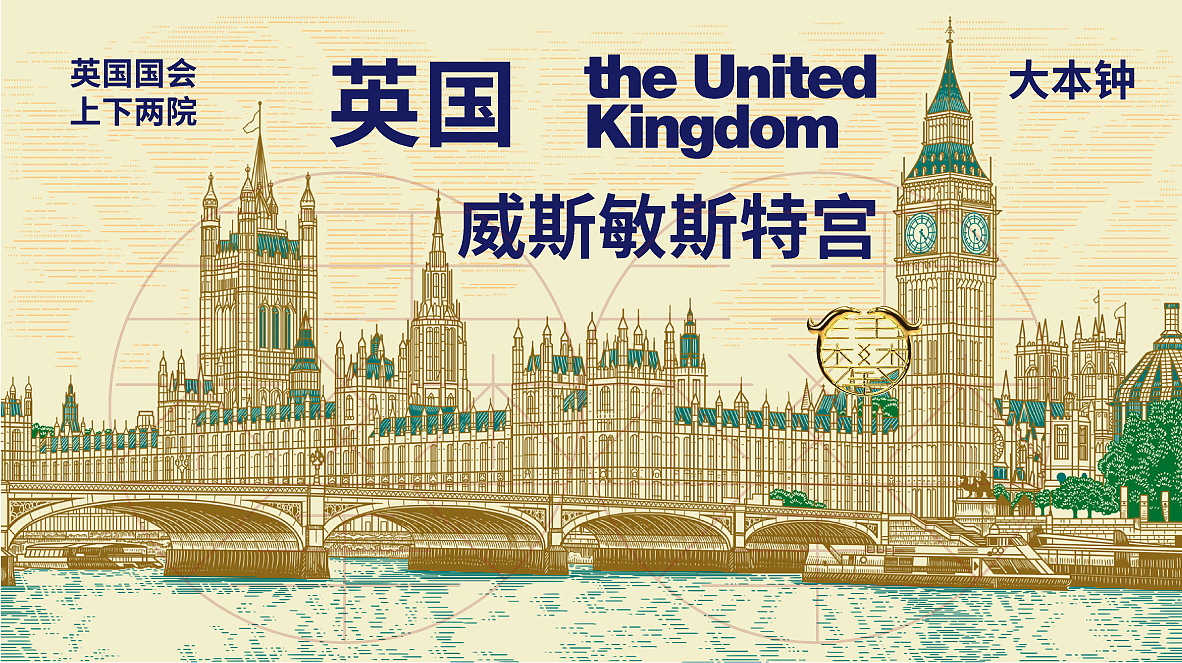 英国伦敦桥白金汉宫威斯敏斯特宫景点版画（图ZNDAyNzA4OTky） - 商业插画 - 站酷设计师鲲鹏设计插画汪攀原创素材 - 站酷ZCOOL