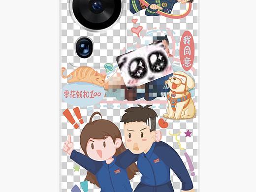 手机壳定制、手绘情侣头像
