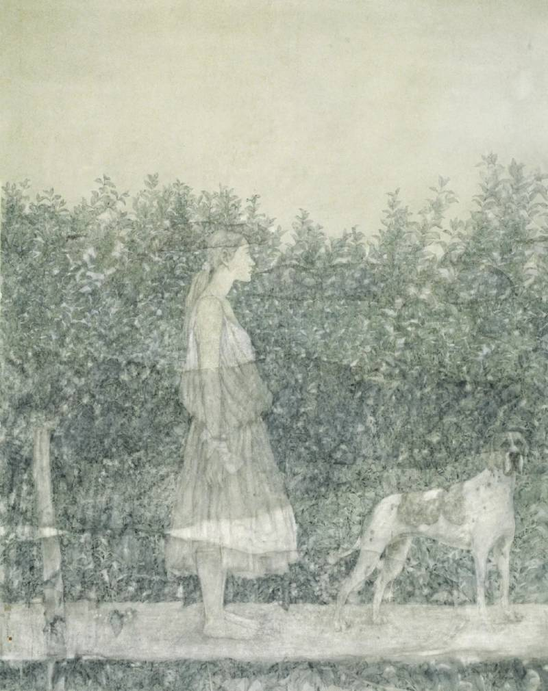 以传统工笔勾写都市中的抒情，鲍莺展“花开有时”（图ZMTU0MjY2ODQ=） - 资讯 - 站酷设计师壹号观察原创素材 - 站酷ZCOOL