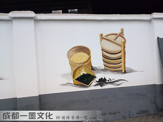 社区美化，社区墙绘，社区文化墙，茶文化