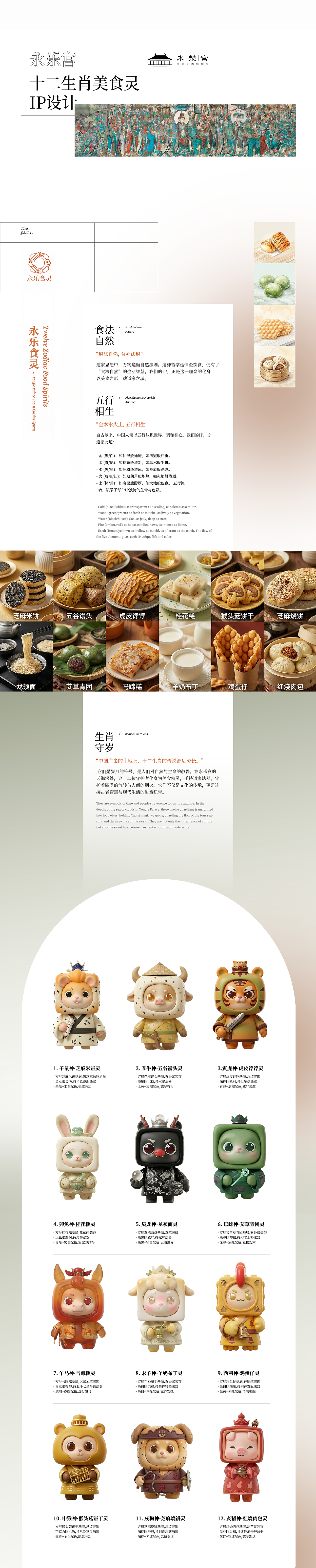 永乐宫|十二生肖美食灵|IP短视频（图ZNDAyNzM3MjE2） - AI作品 - 站酷设计师轩大拾羊原创素材 - 站酷ZCOOL