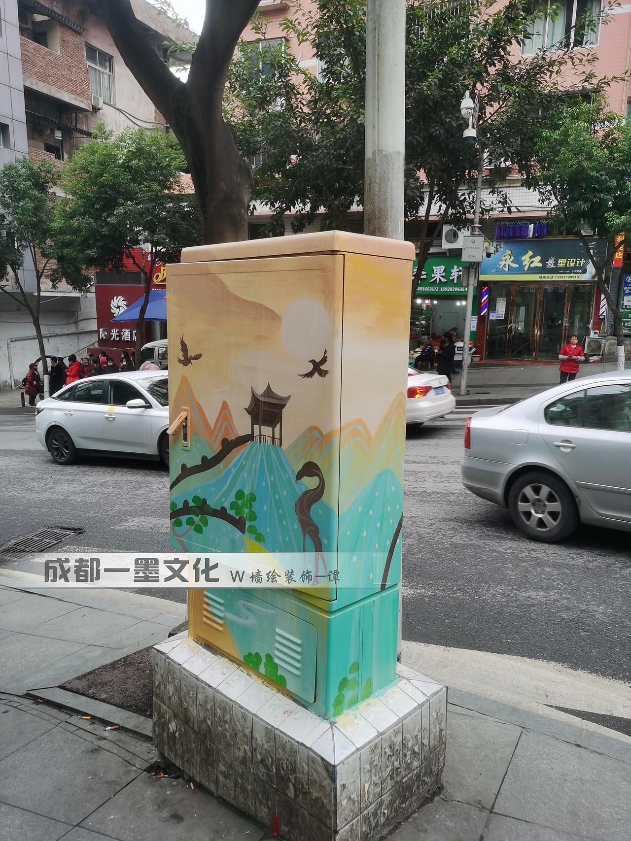 电箱绘画，电箱壁画，社区文化墙（图ZNDAyNzM3MDU2） - 绘画 - 站酷设计师农村壁画原创素材 - 站酷ZCOOL