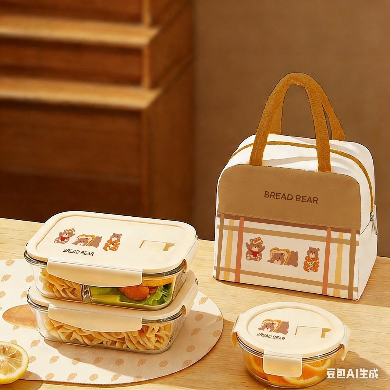 饭盒图案设计_面包小熊（图ZNDAyNzQ2MDMy） - 商业插画 - 站酷设计师右兰原创素材 - 站酷ZCOOL