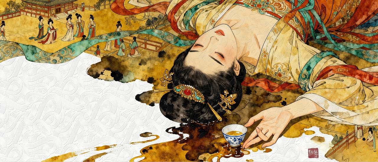 长恨歌（图ZNDAyNzUyOTI4） - 艺术插画 - 站酷设计师喵茨比Catsby原创素材 - 站酷ZCOOL