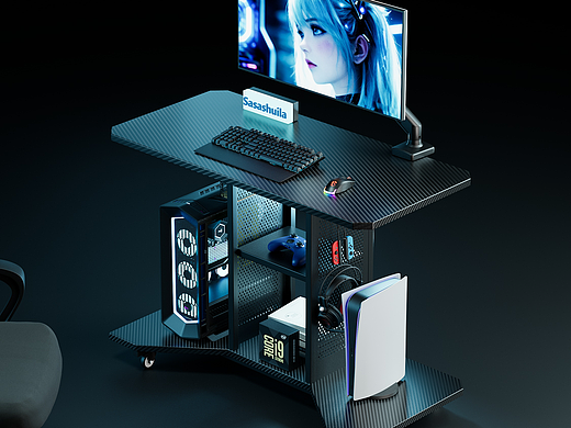 电竞移动小桌3D渲染