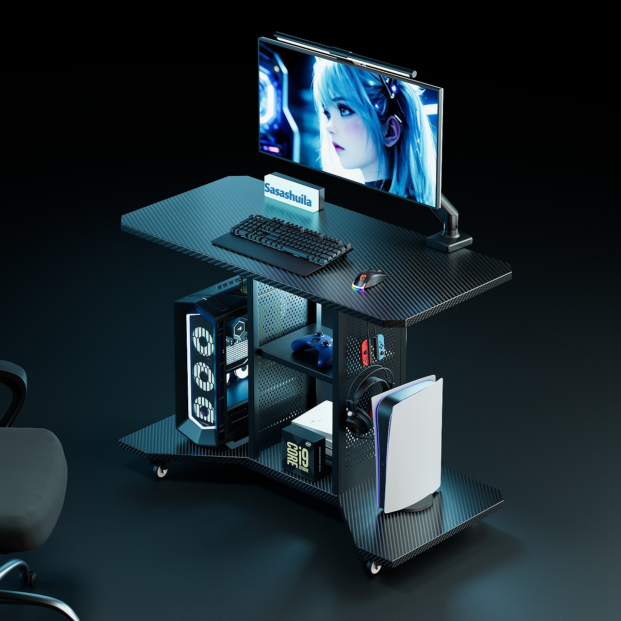 电竞移动小桌3D渲染（图ZNDAyNzU0ODYw） - 产品 - 站酷设计师遇他设计原创素材 - 站酷ZCOOL