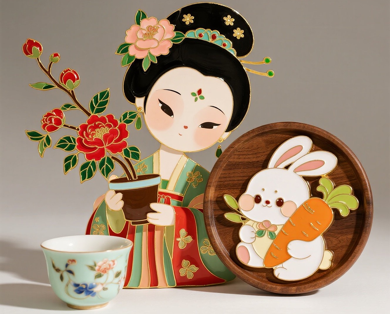 2026|十二月令花神与生肖守护神系列2月份作品集（图ZNDAyNzU1ODg0） - 其他 - 站酷设计师雪里莓工作室原创素材 - 站酷ZCOOL