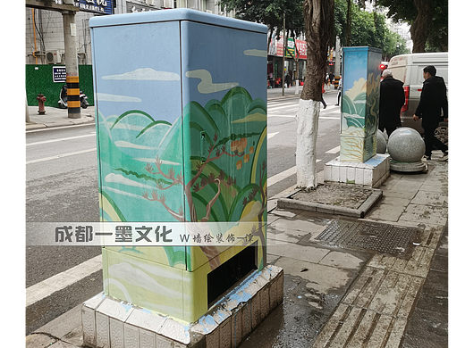 电箱彩绘，电箱墙绘，社区文化墙