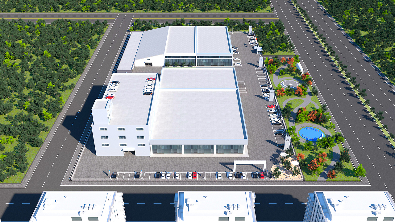 锦宇汽车园区未来效果图（图ZNDAyNzU5NjAw） - 商业空间设计 - 站酷设计师基诺夫猫艇原创素材 - 站酷ZCOOL